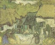 Vincent Van Gogh Thatched Cottages in jorgus (nn04) oil